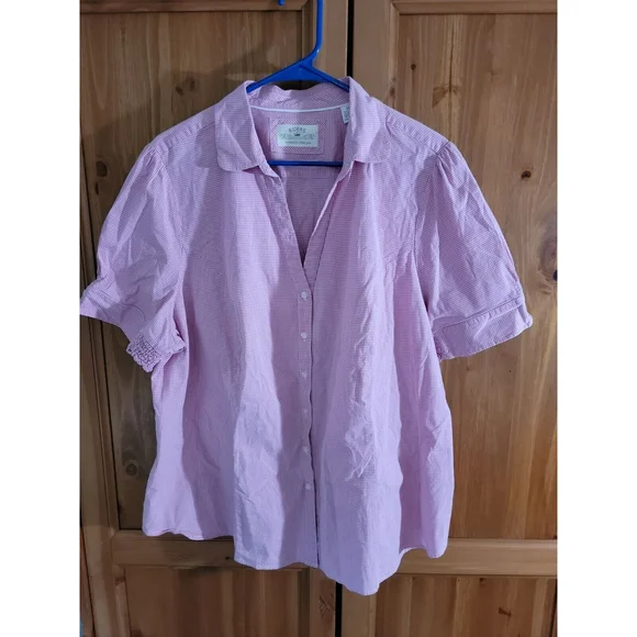 lee Rider's Tops Riders Womens Short Sleeve Button Up Shirt 2x
